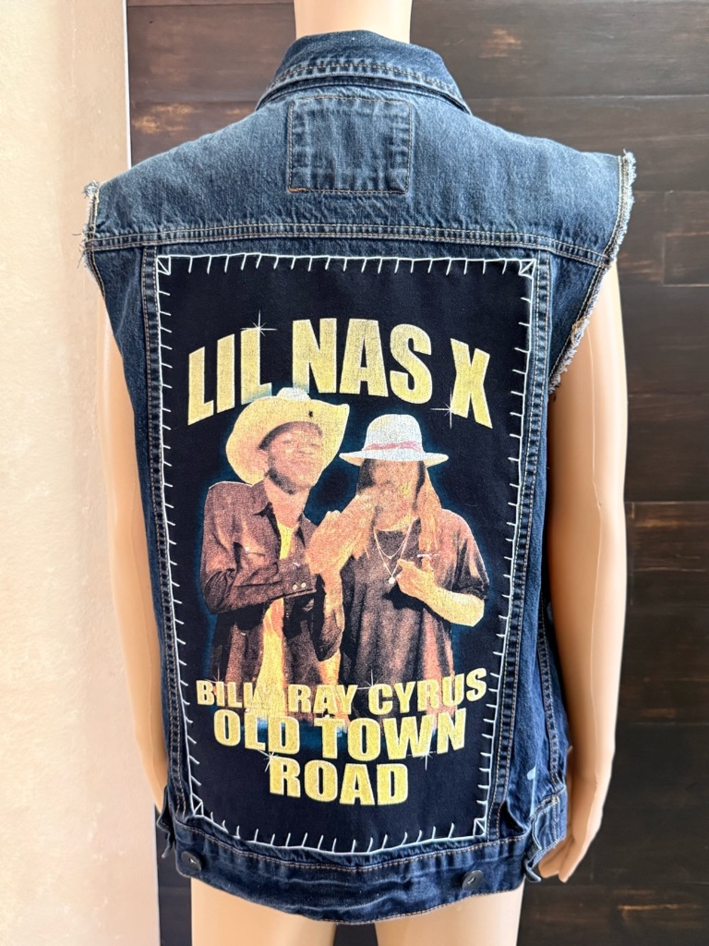 Upcycled 21 Men Lil Nas X Distressed Denim Vest Size Men's M